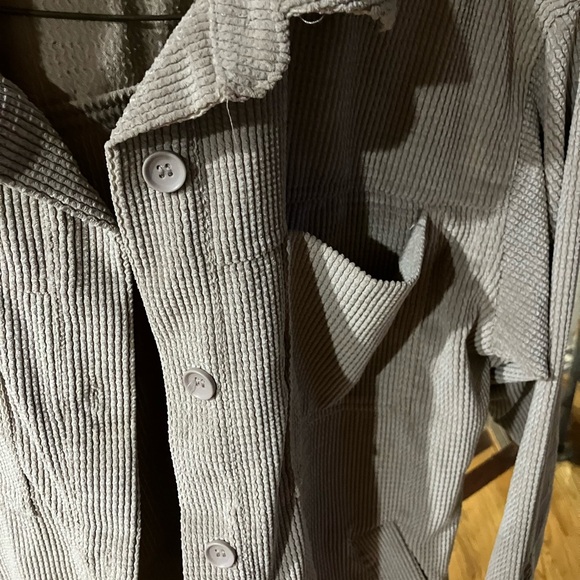 Gray Corduroy Button-Up Jacket - Picture 3 of 3